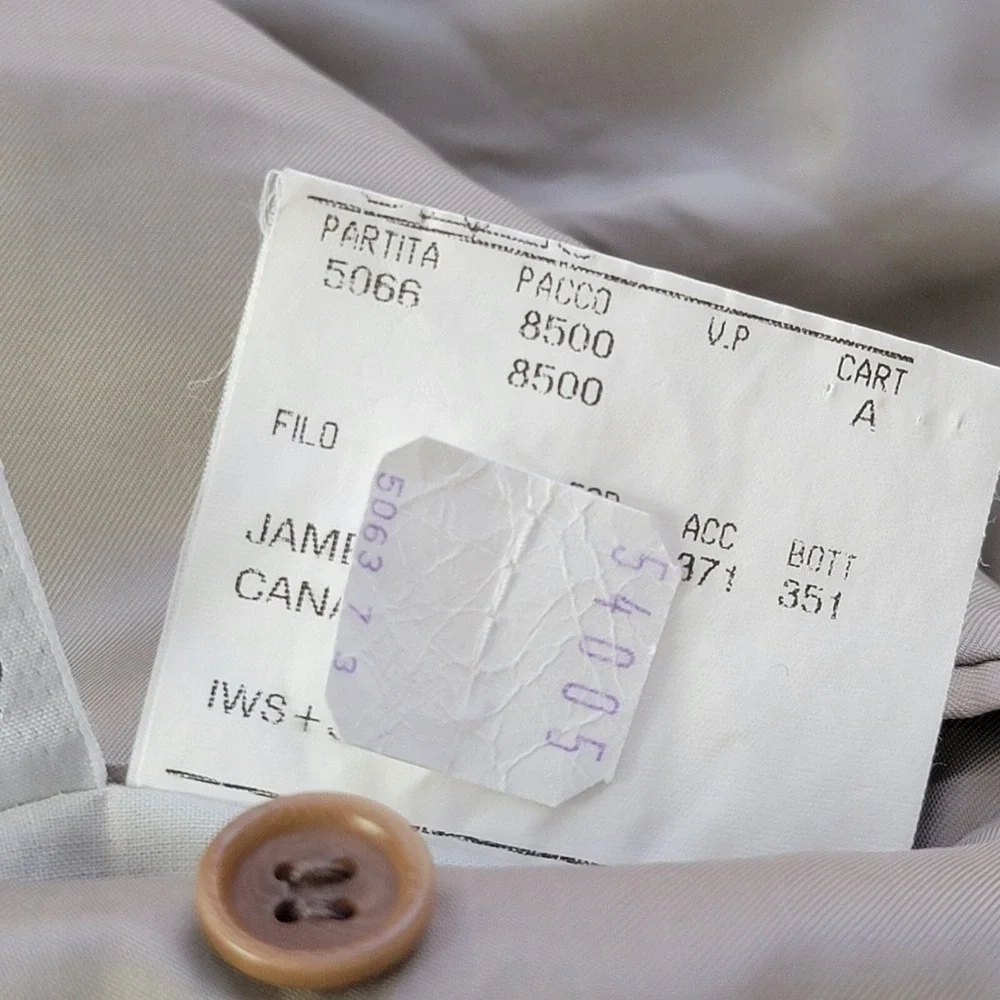 Canali James Sport Coat Blazer Pale Mens 54 Beige‎ Jacket Pure Wool Notch Lapel